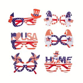 6pcs; Independence Day Glasses; 4th Of July Photo Booth Props; Room Decor; Home Decor; Holiday Decor; Wedding Decor; Independence Day Decor; 4th (Quantity: 6PCS)